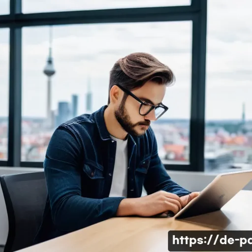 제품디자인 자격증 관련 직업군 - **Prompt:** A young, focused product designer, wearing a smart-casual outfit, sits at a clean, minim...